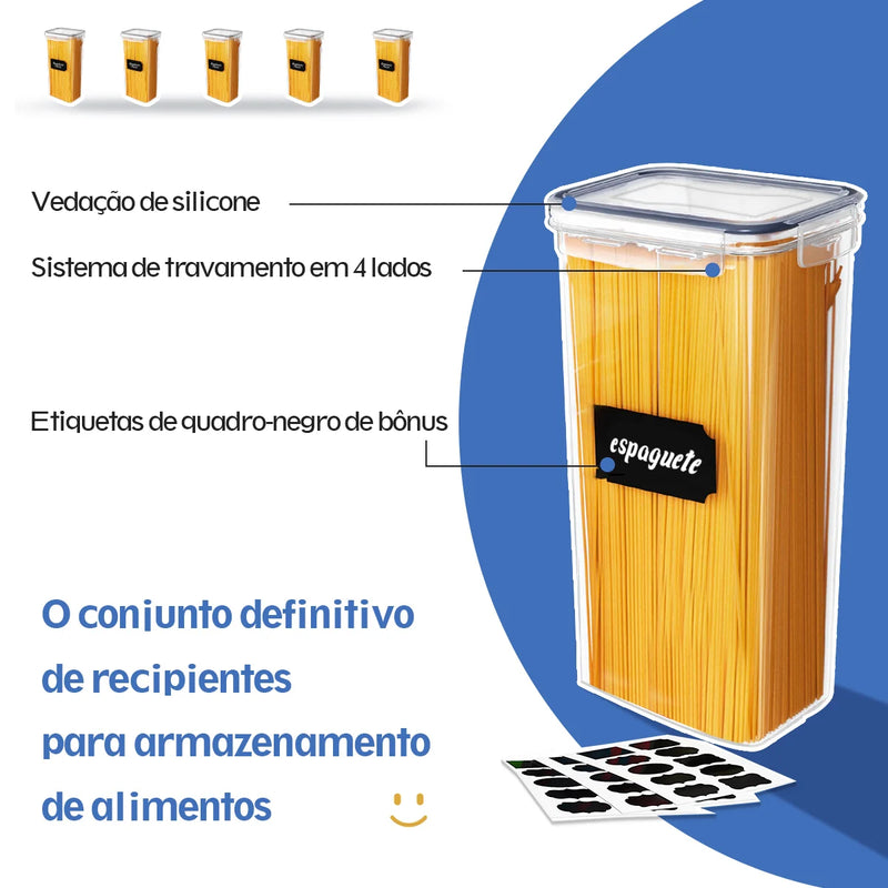 Conjunto de Recipientes Herméticos TPC (10 ou 15 peças)