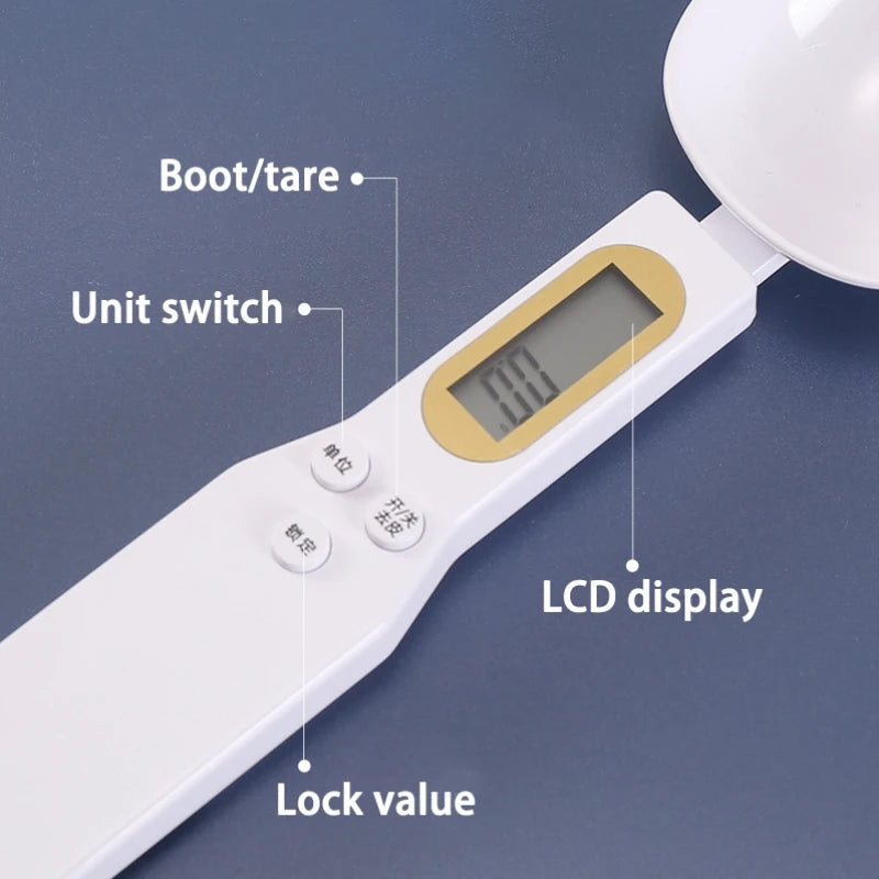 Colher de Pesagem Digital TPC com Display LED - Medição Precisa de 0,1g a 500g